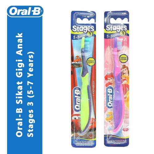 Oral-B Sikat Gigi Anak Stages 3 (5-7 Years) - Warna Random